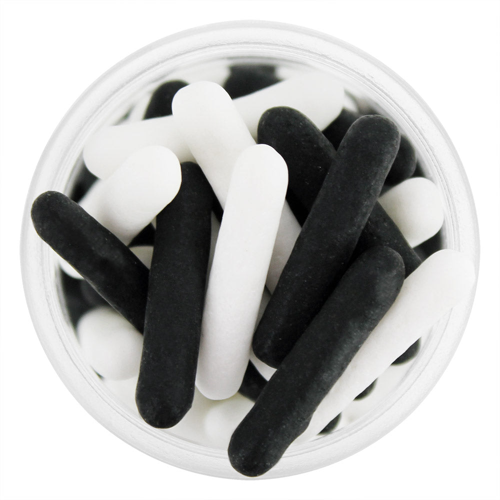 Matte Black & White Rod Sprinkles