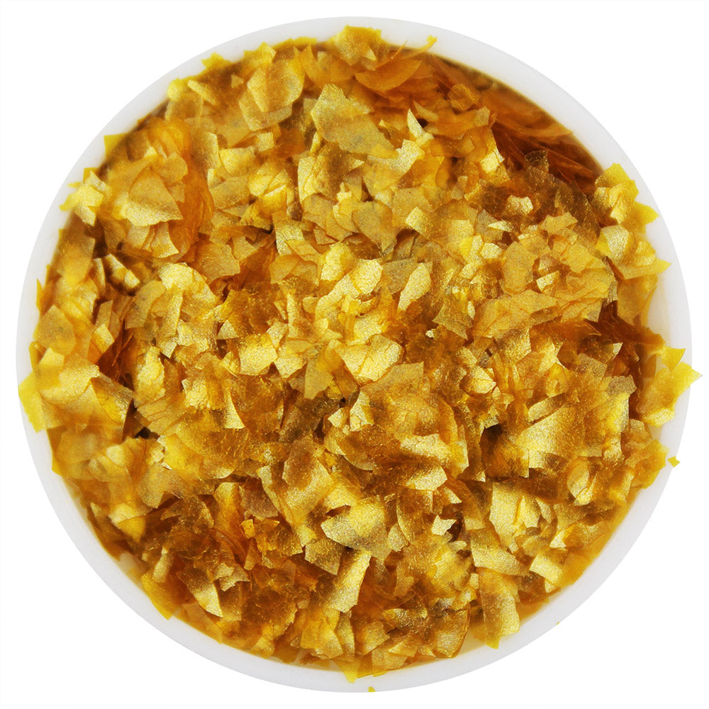 Metallic Gold Edible Glitter Flakes