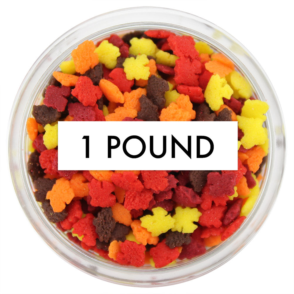 Mini Autumn Leaf Sprinkles 1 LB