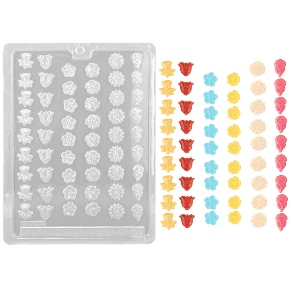 Mini Flowers Assortment Chocolate Mold