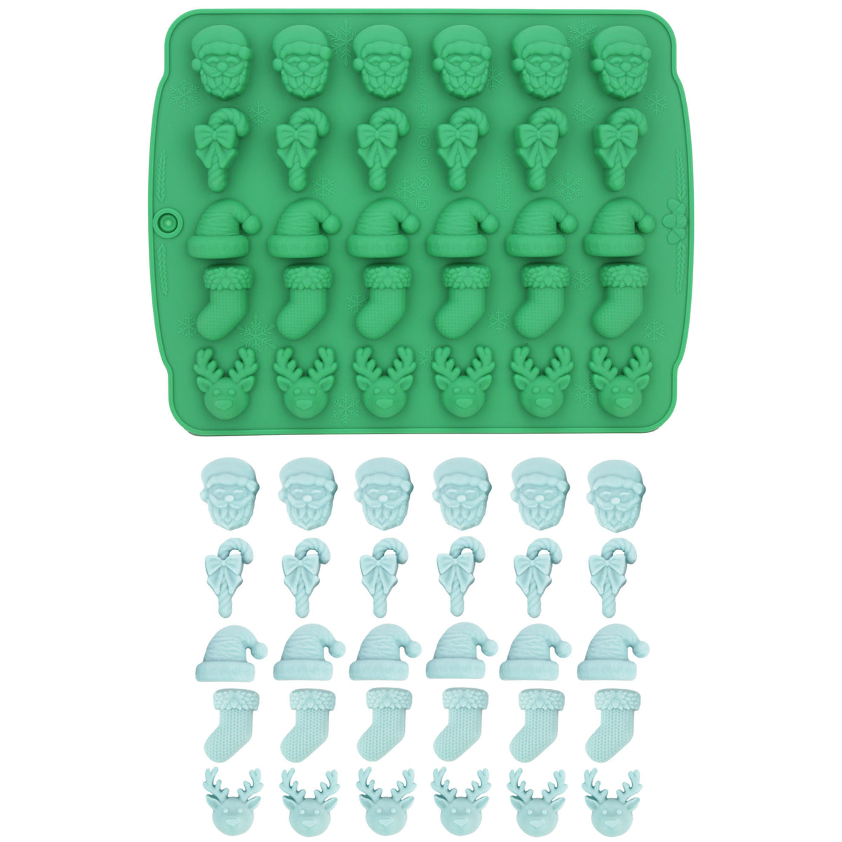 Mini Santa Christmas Assortment Silicone Mold