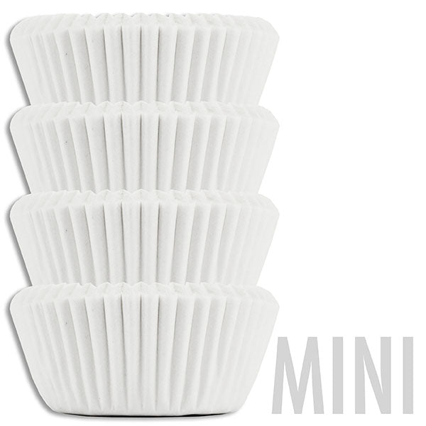 Mini White Baking Cups