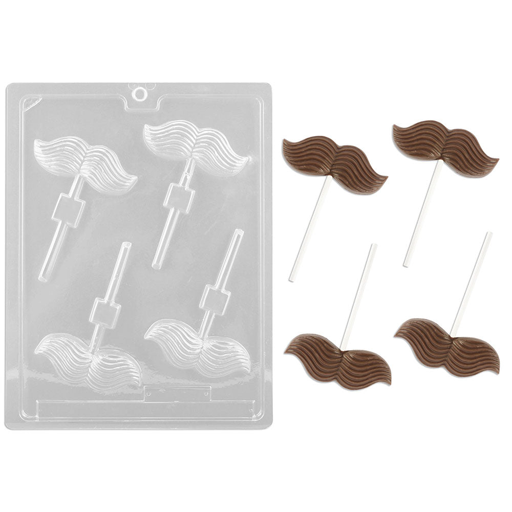 Mustache Lollipop Chocolate Mold