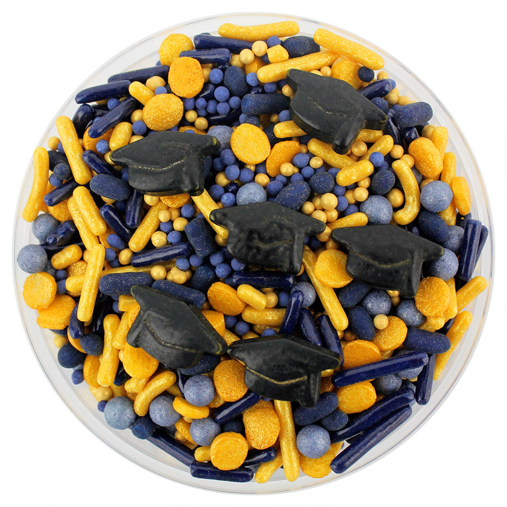 Navy Blue & Gold Graduation Sprinkle Blend