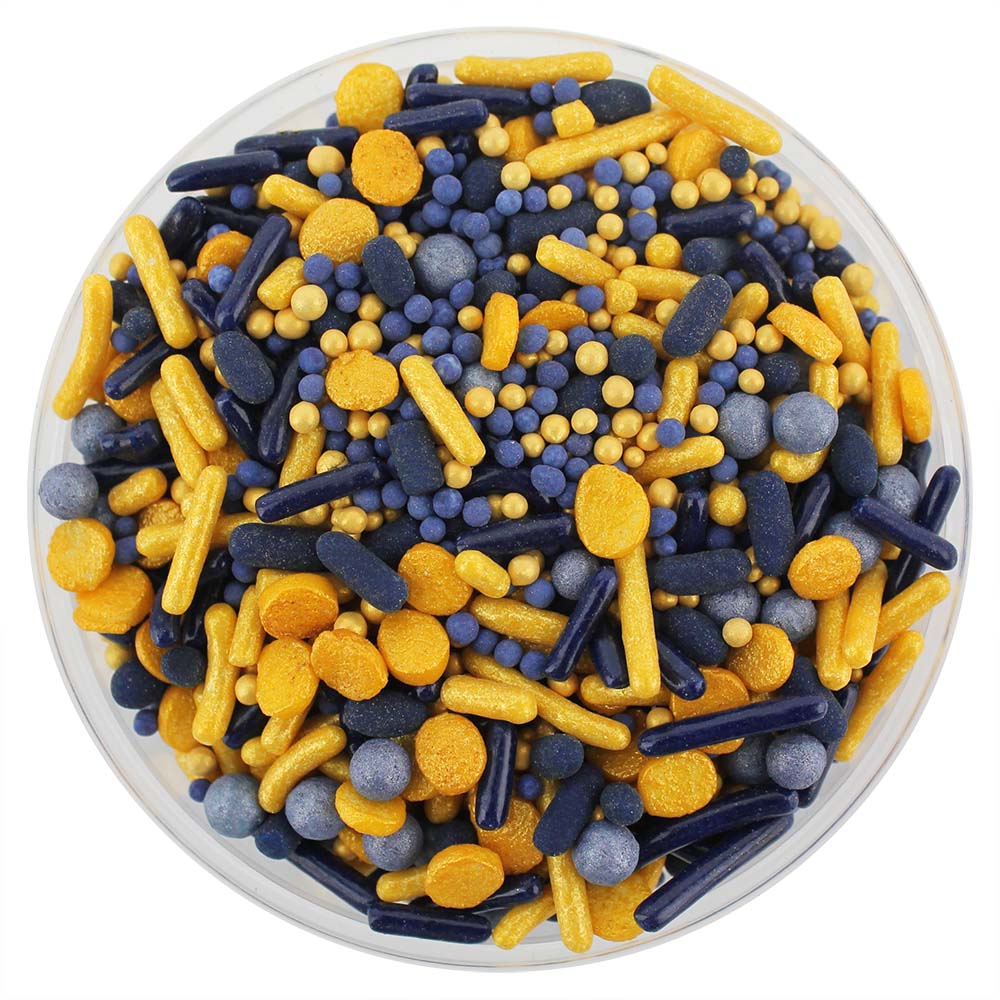 Navy Blue & Gold Team Spirit Sprinkle Blend