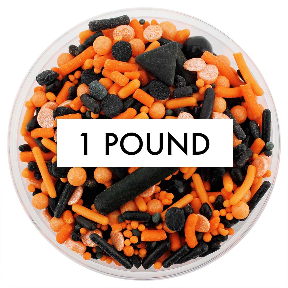 Orange & Black Team Spirit Sprinkle Blend 1 LB