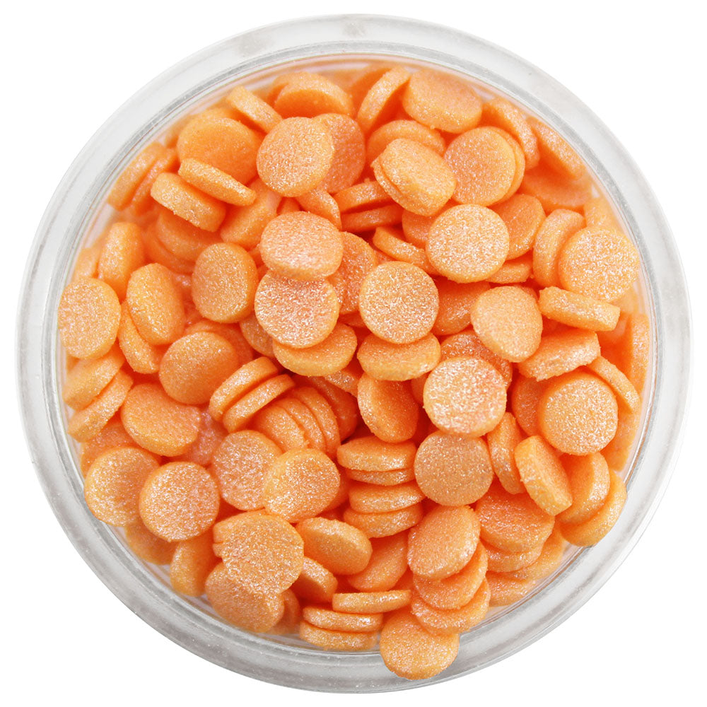 Orange Shimmer Confetti Dot Sprinkles
