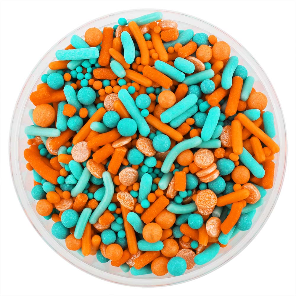 Orange & Turquoise Team Spirit Sprinkle Blend