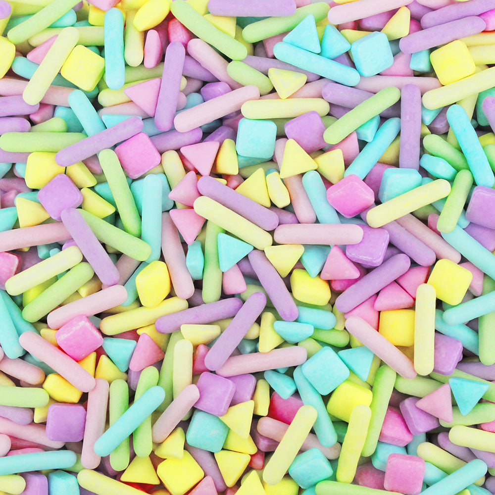 Pastel Rainbow Sugar Shapes Candy Sprinkles
