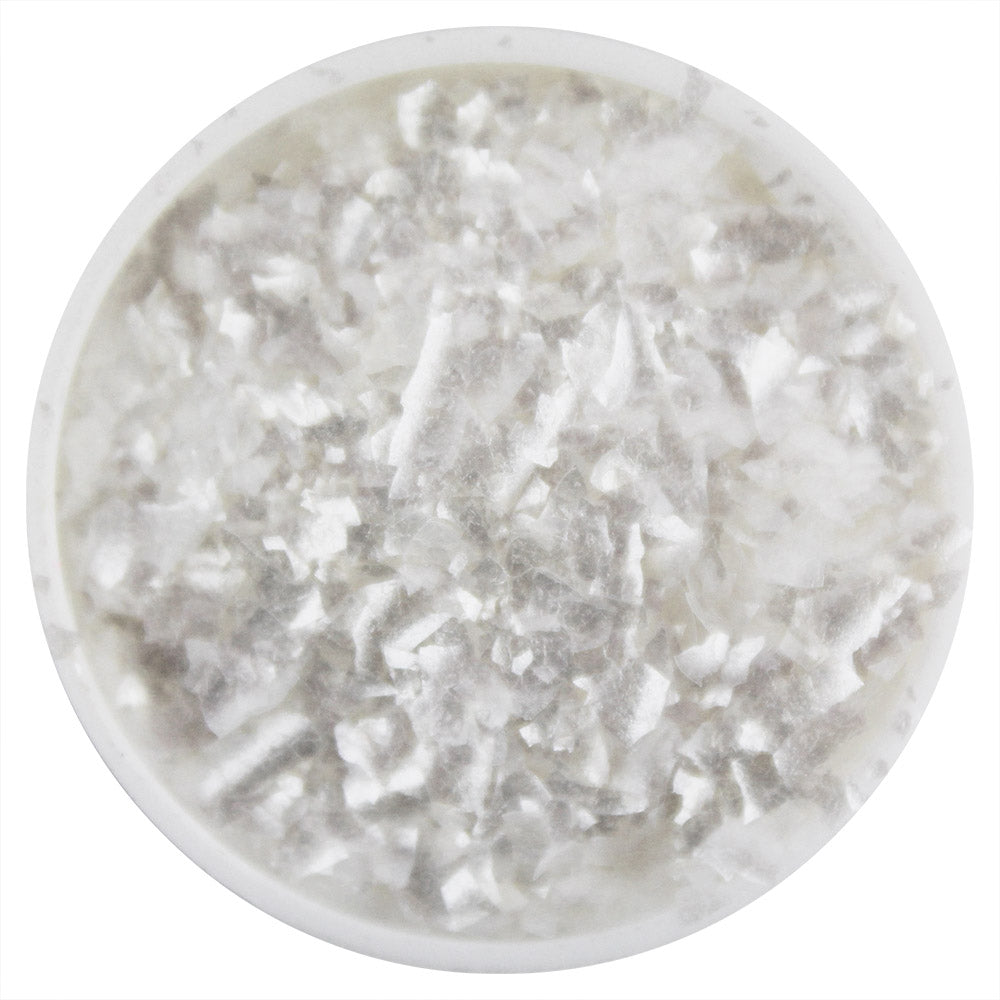 Pearl White Edible Glitter Flakes