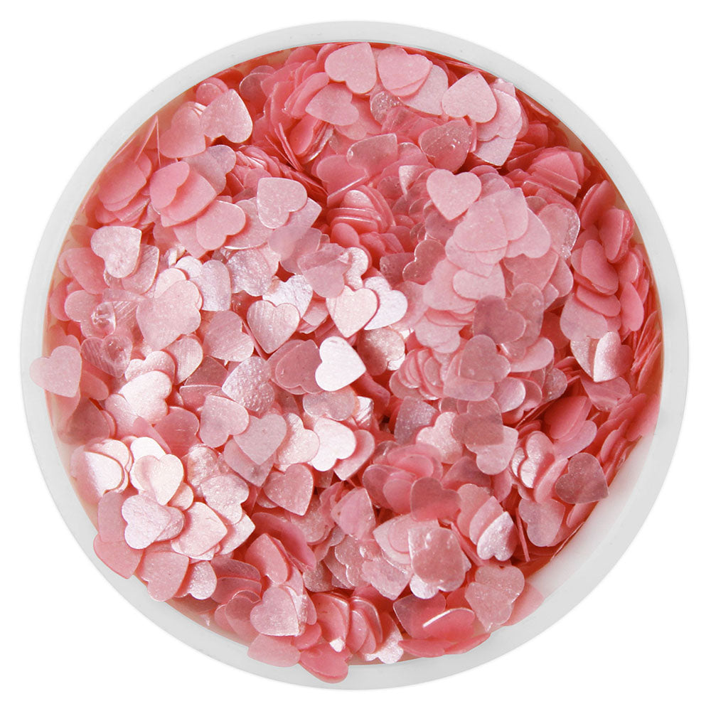 Pink Heart Edible Glitter
