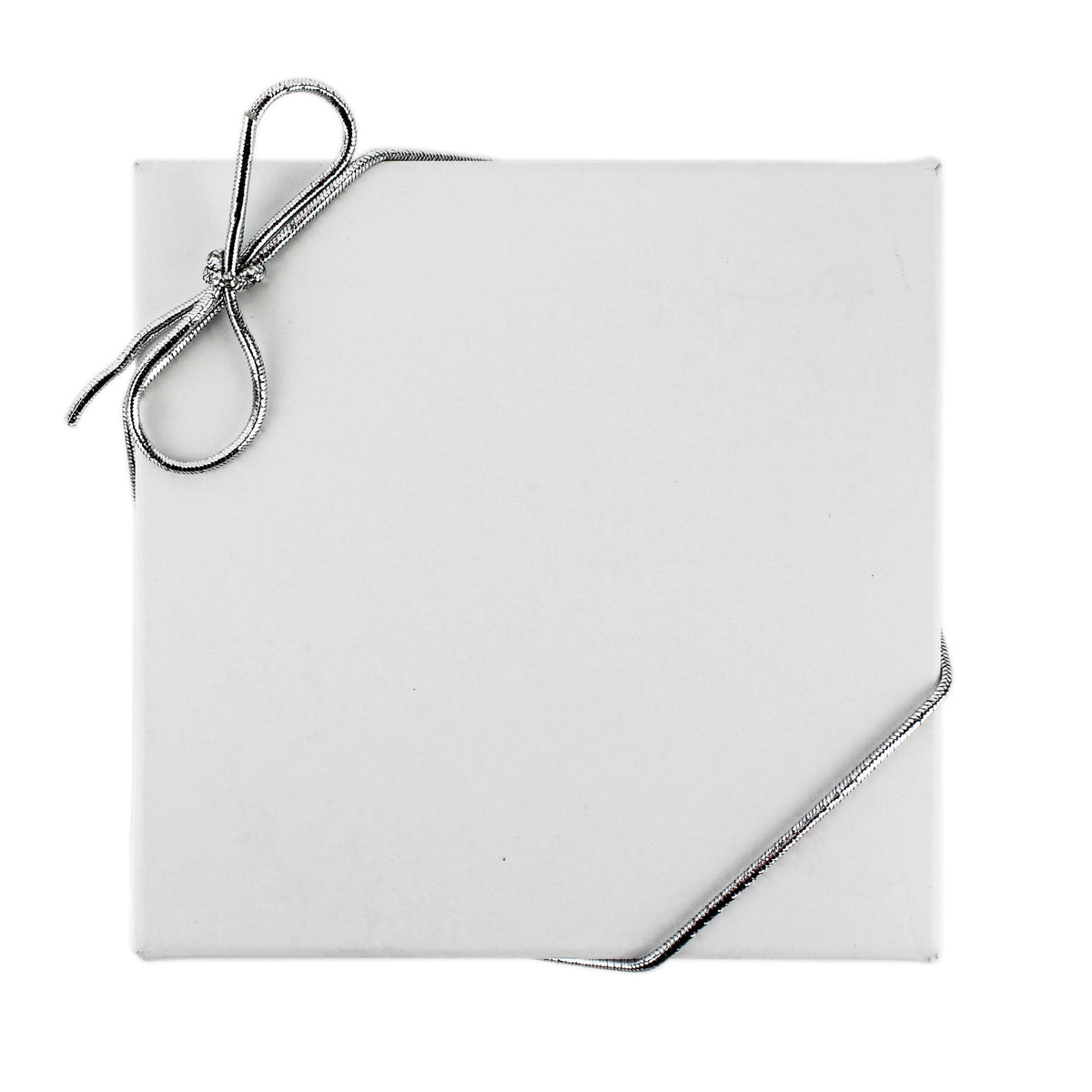 Metallic Silver Bow Stretch Loops 10"