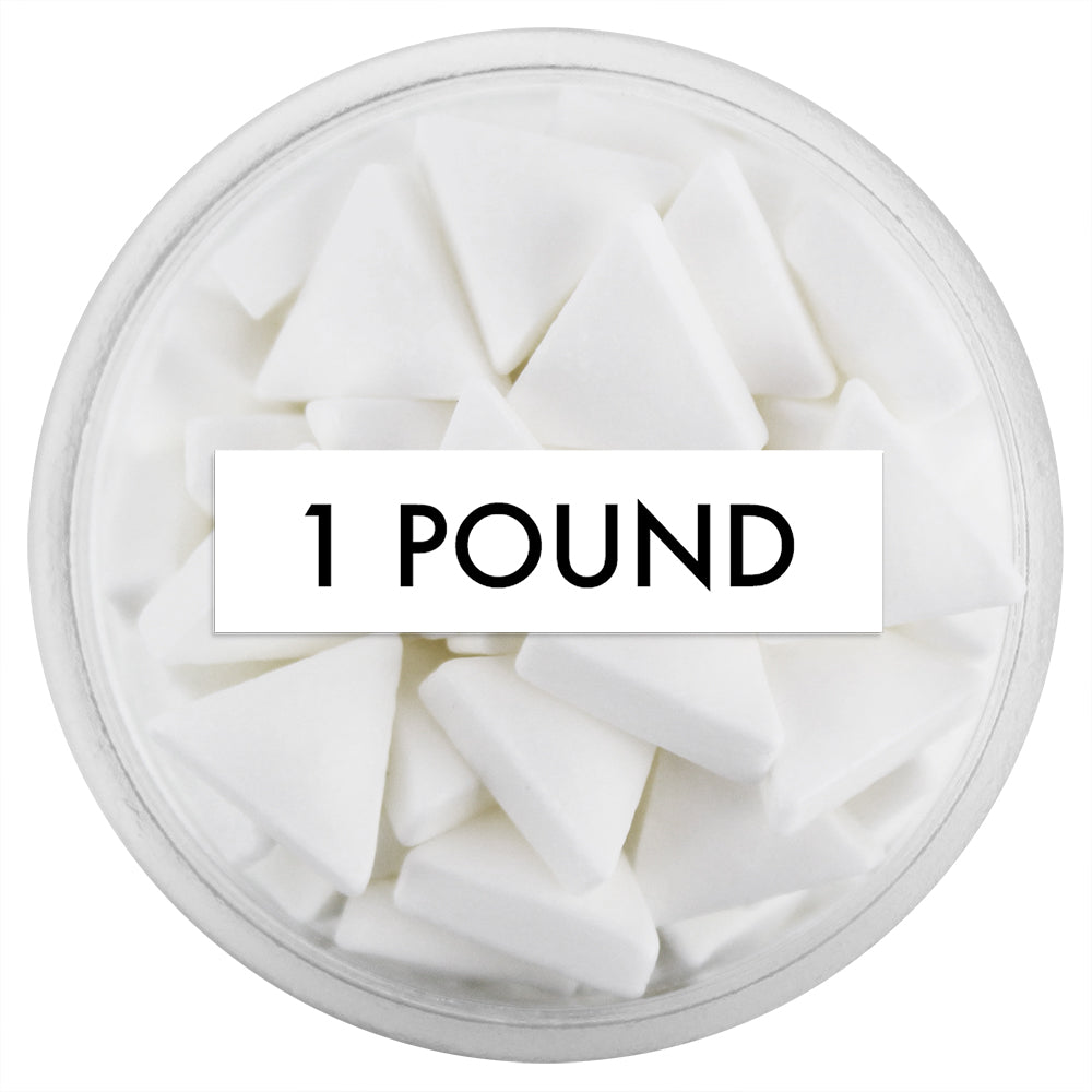 White Matte Triangle Candy Sprinkles 1 LB