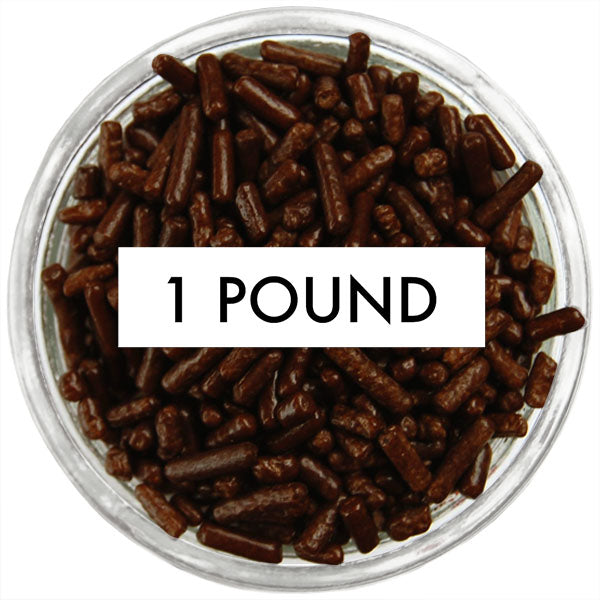 Chocolate Brown Jimmies 1 LB Layer Cake Shop