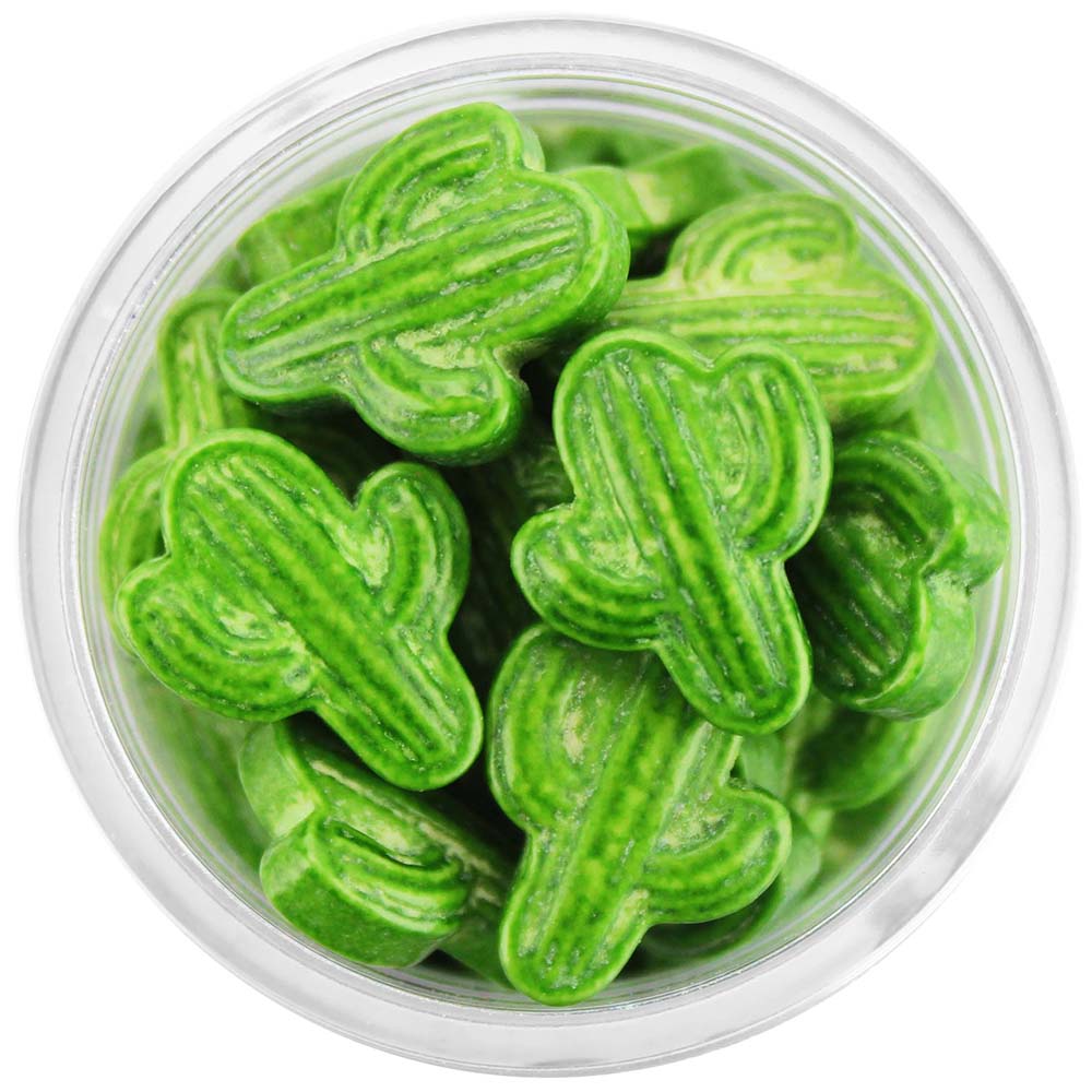 succulent shaped candy Green Cactus Candy Sprinkles – Layer Cake Shop