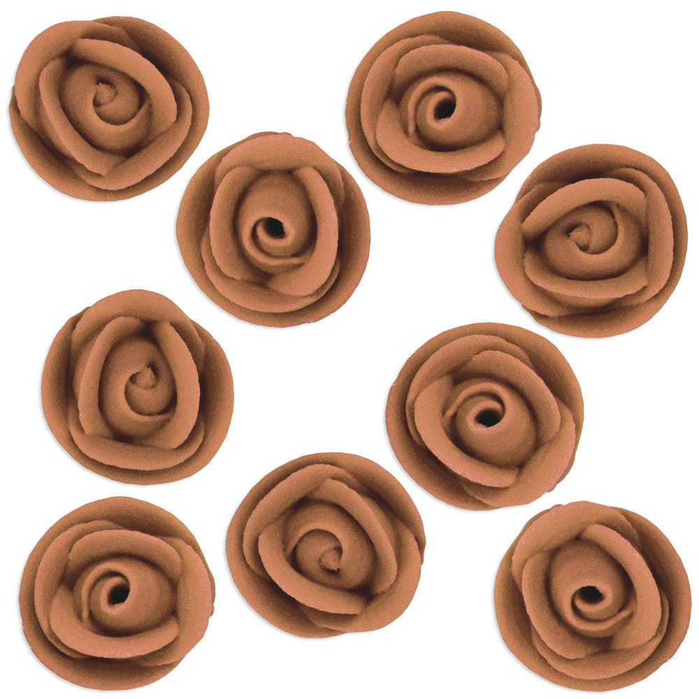 Chocolate Brown Icing Roses