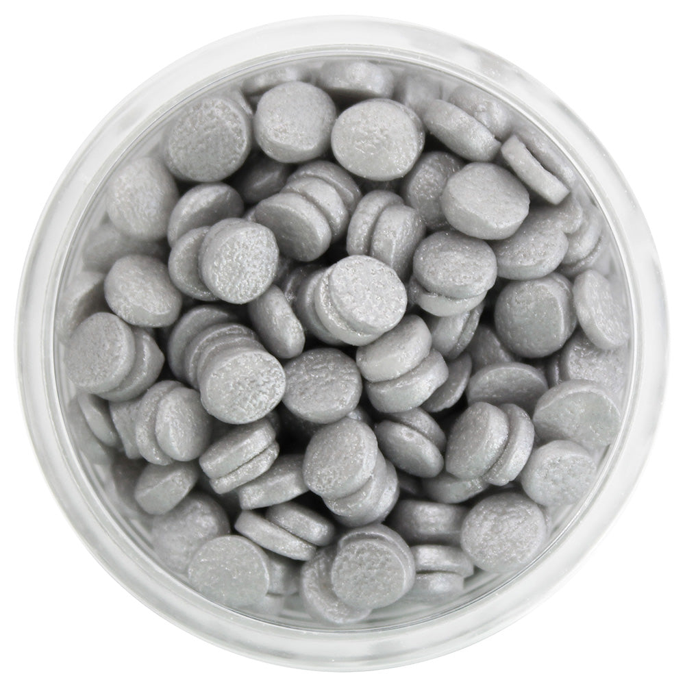 Metallic Silver Confetti Dot Sprinkles