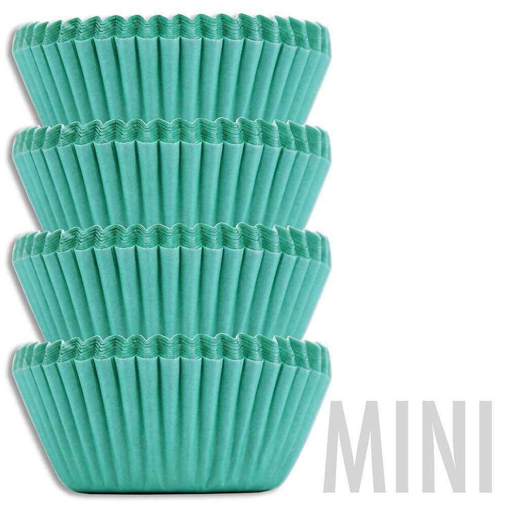 Mini Teal Baking Cups