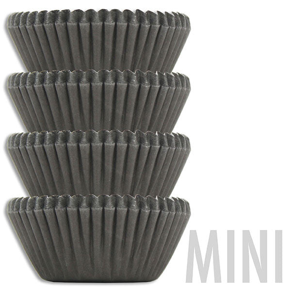 Mini Solid Black Baking Cups