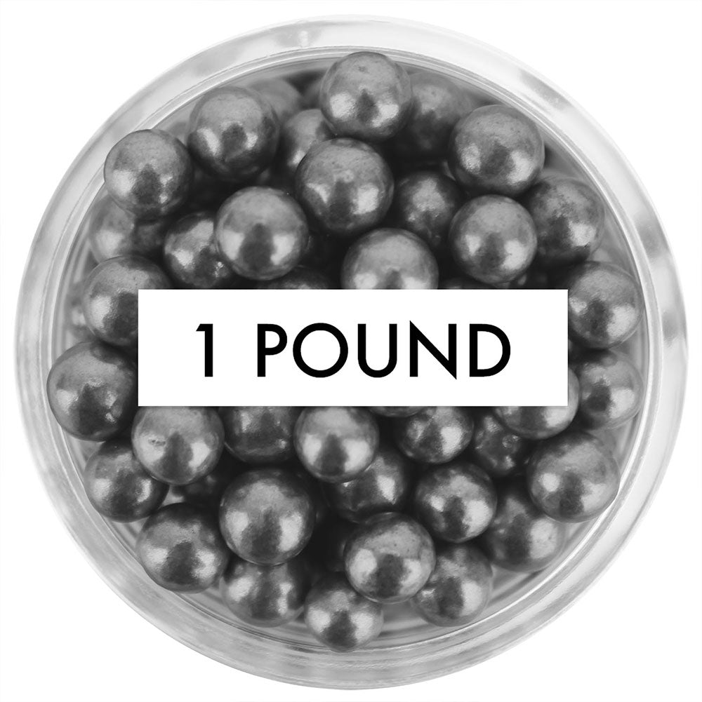 Pearly Black Sugar Pearls 5-6MM 1 LB