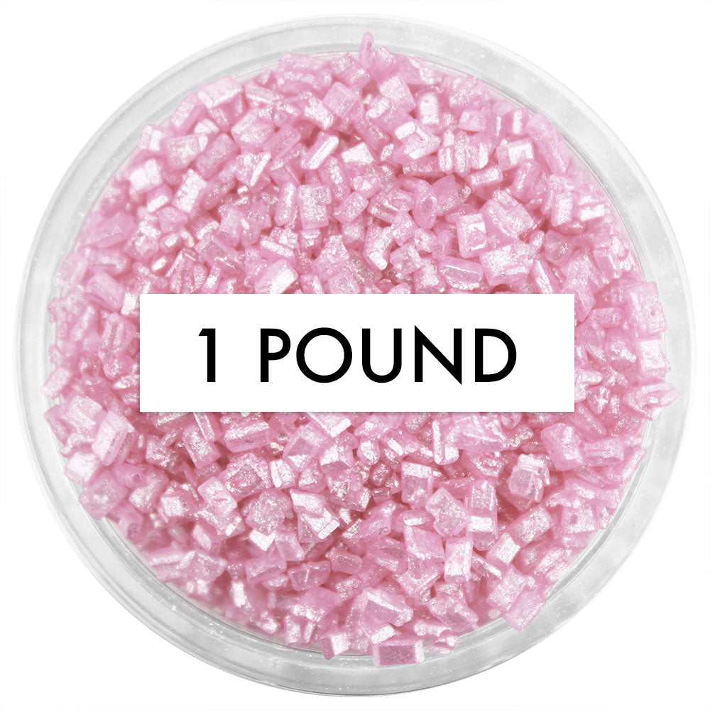 Pearly Light Pink Chunky Sugar 1 LB