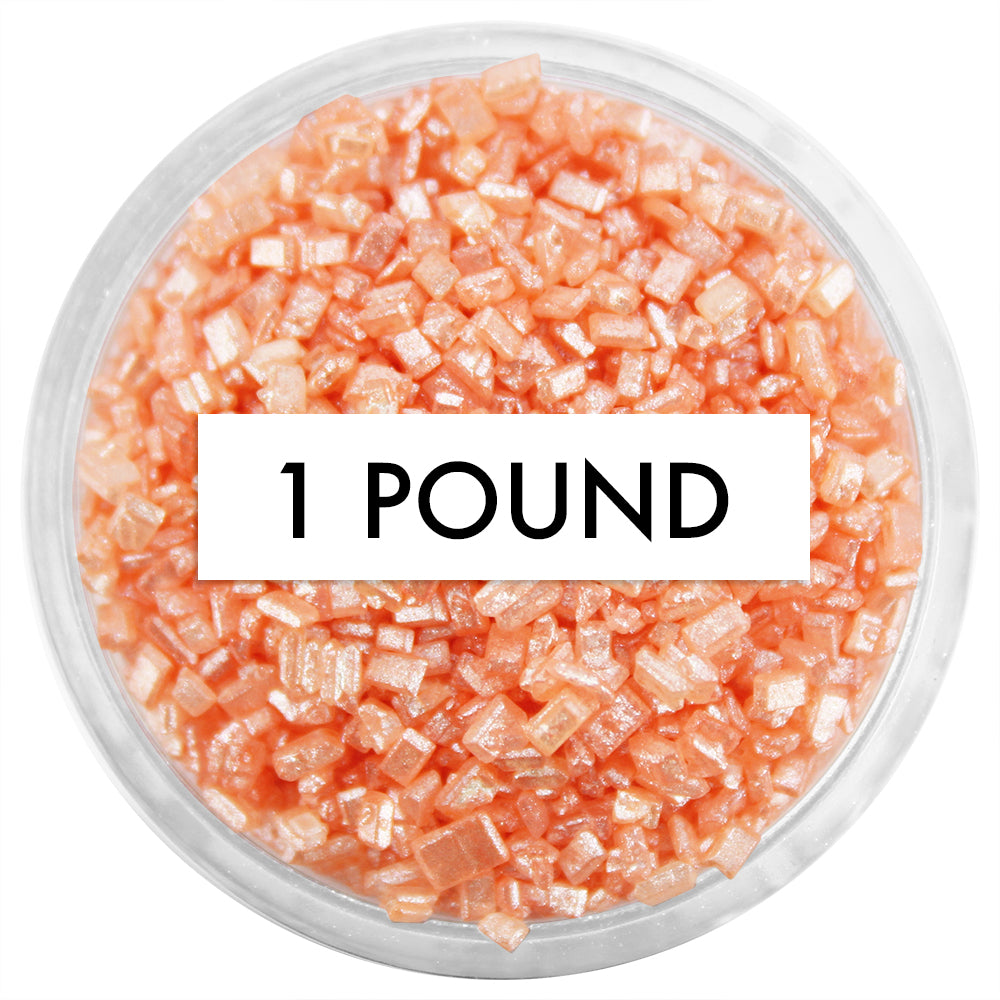 Pearly Peach Chunky Sugar 1 LB