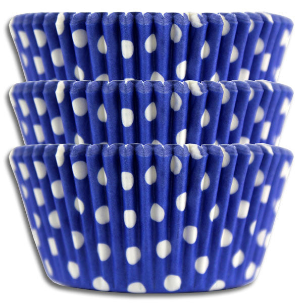 Royal Blue Polka Dot Baking Cups