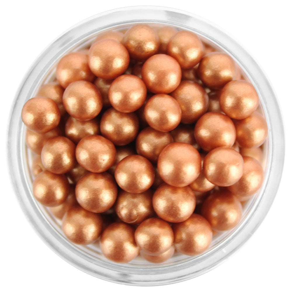 Satin Copper Sugar Pearls 5MM