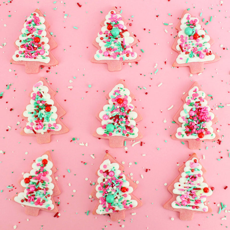 CHRISTMAS TREE SPRINKLE COOKIES