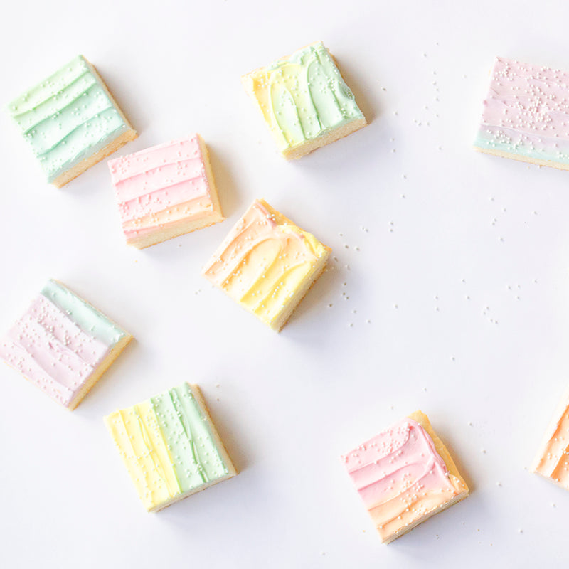 FROSTED RAINBOW SUGAR COOKIE BARS