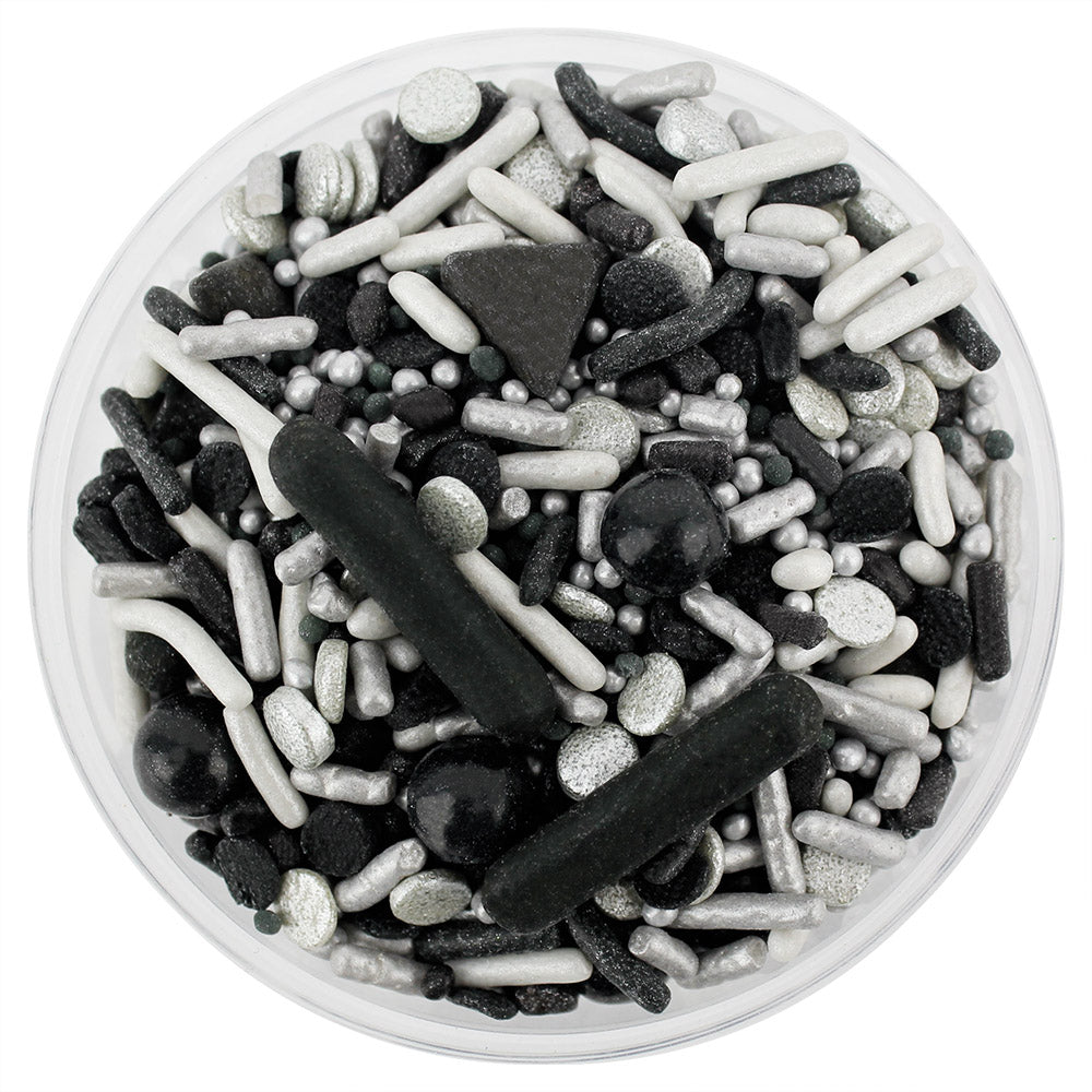 Black & Silver Team Spirit Sprinkle Blend