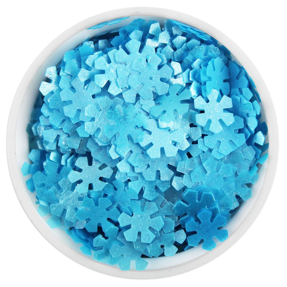 Blue Snowflake Edible Glitter