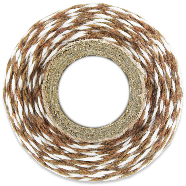 Caramel Brown Striped Bakers Twine