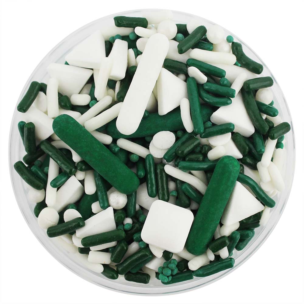 Dark Green & White Team Spirit Sprinkle Blend