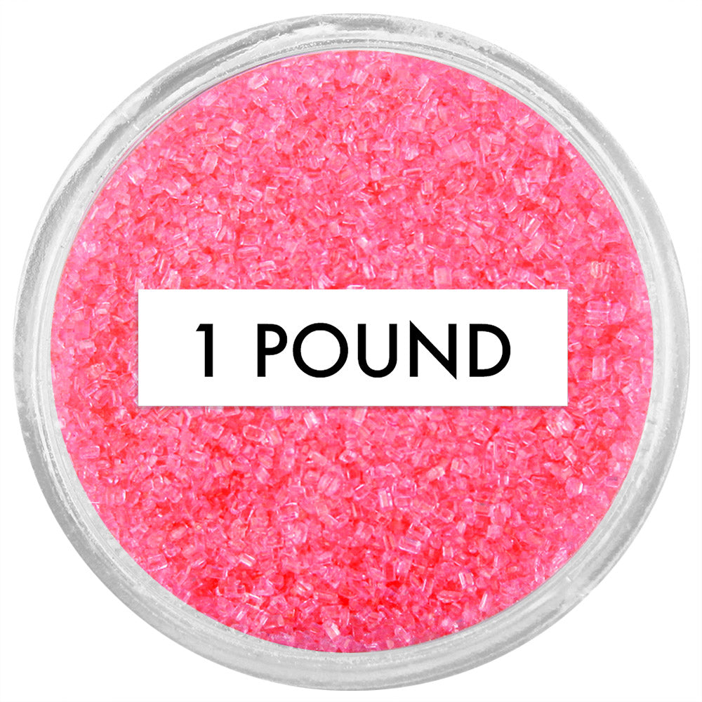Flamingo Pink Sanding Sugar 1 LB