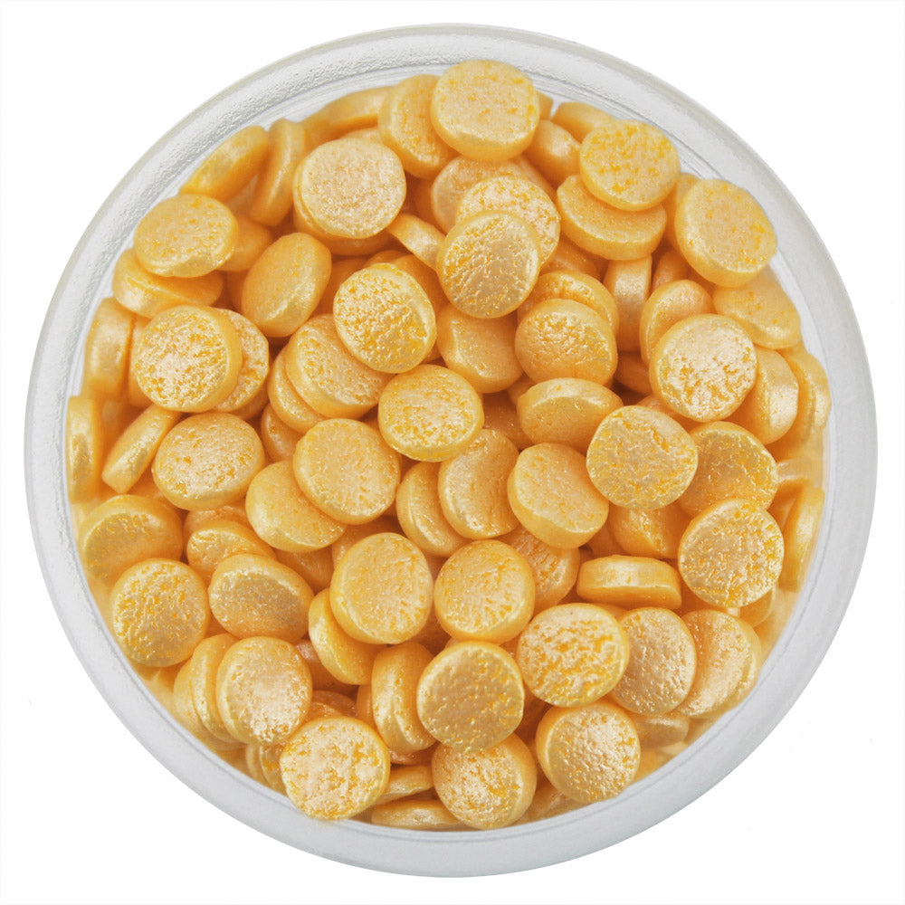 Golden Yellow Shimmer Confetti Dot Sprinkles