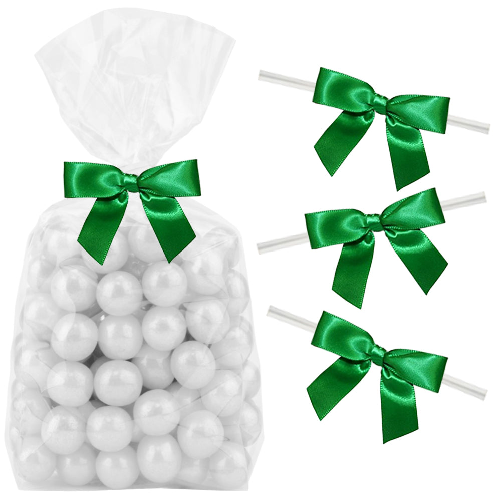 Green Twist Tie Bows