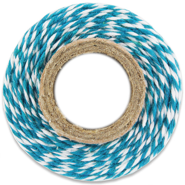 Bright Blue Striped Bakers Twine