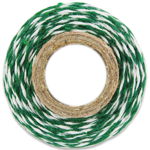 Dark Green Striped Bakers Twine