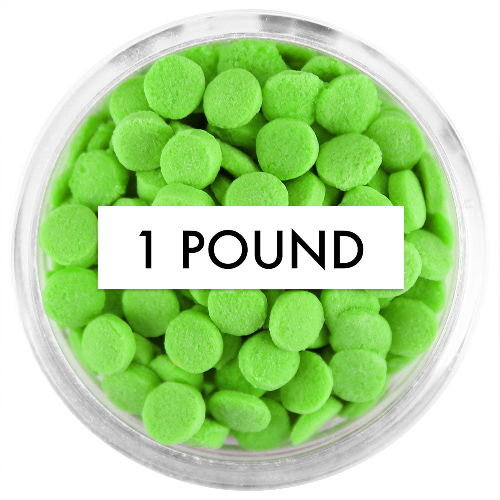 Lime Green Confetti Dot Sprinkles 1 LB