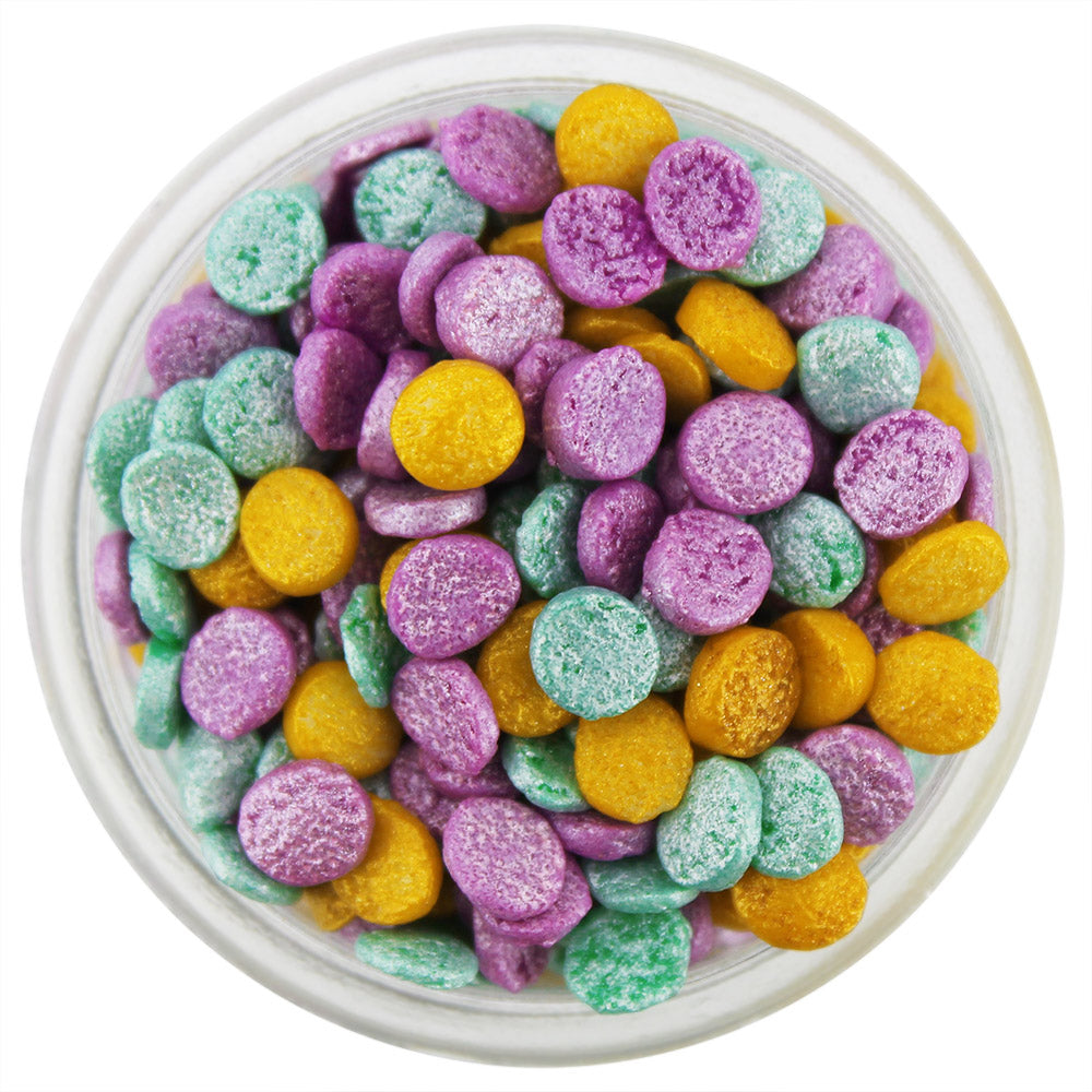 Mardi Gras Shimmer Confetti Dot Sprinkles
