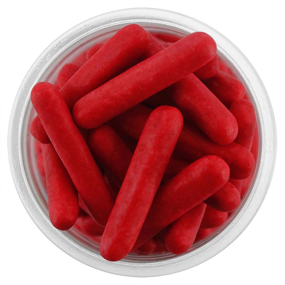 Red Rondo Sprinkle Shop Red Matte Rod Sprinkles – Layer Cake Shop