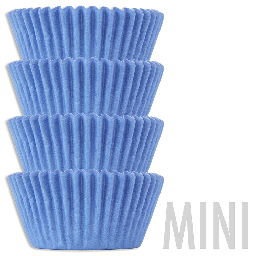 Mini Light Blue Baking Cups