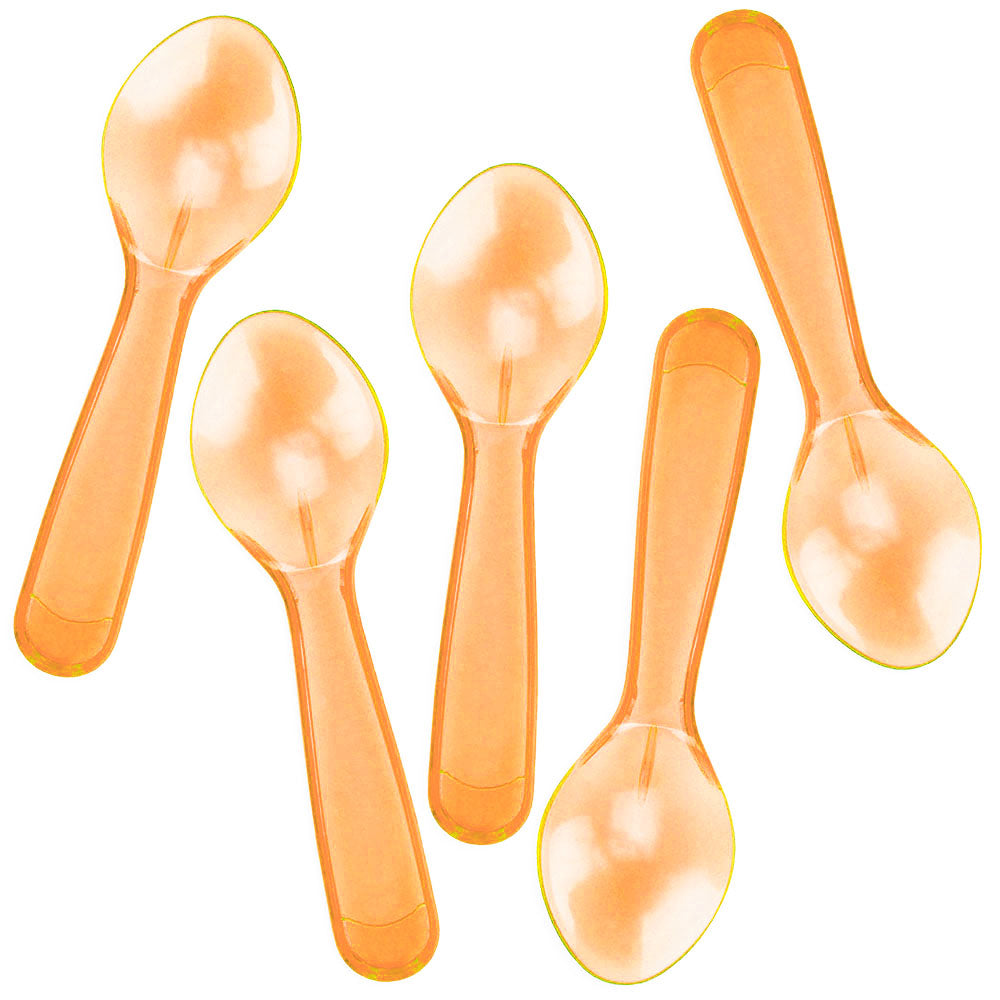 Mini Crystal Peach Ice Cream Taster Spoons