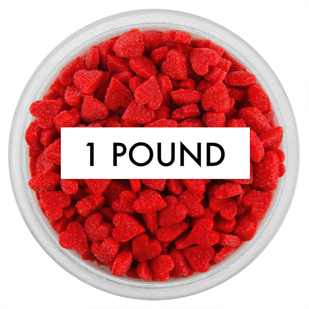 Red Mini Heart Sprinkles 1 LB