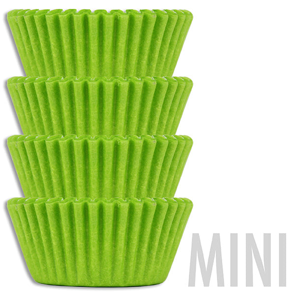 Mini Lime Green Baking Cups