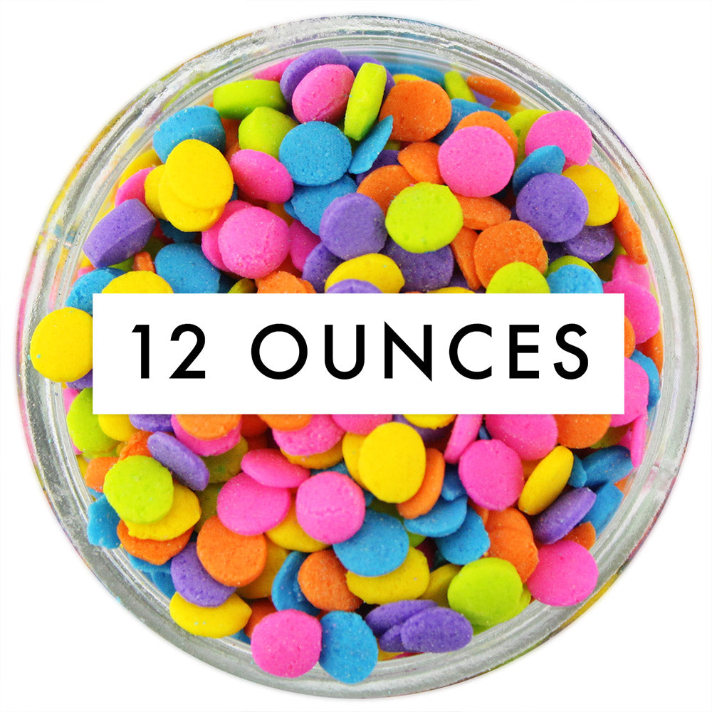 Bright Neon Confetti Dot Sprinkles 12 OZ