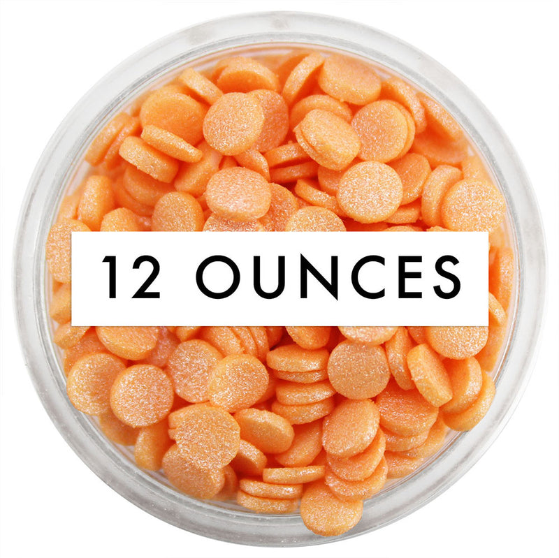 Orange Shimmer Confetti Dot Sprinkles 12 OZ