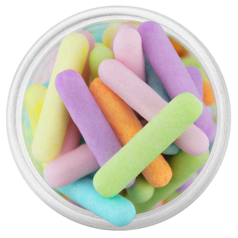 Pastel Rainbow Matte Rod Sprinkles