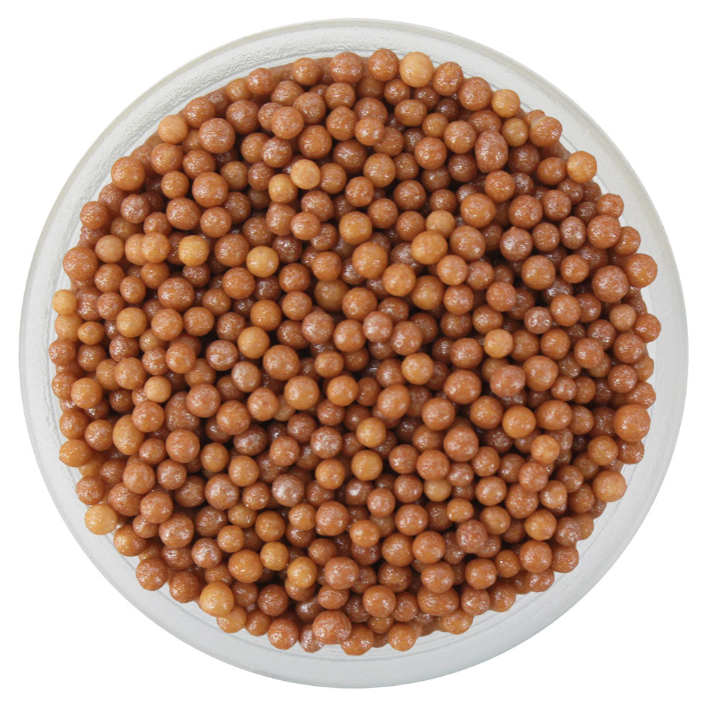 Pearly Caramel Brown Nonpareils